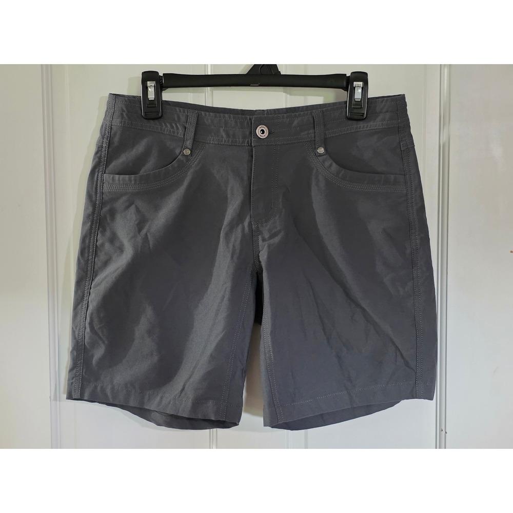 Kuhl Womens 6 Gray Hiking Shorts Outdoor Active Nylon Blend 8" Inseam RN108846